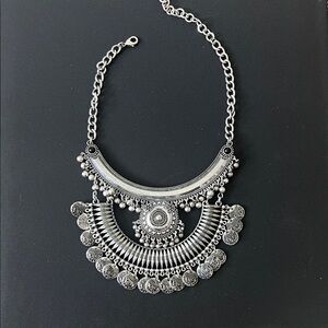Elegant Silver Statement Necklace